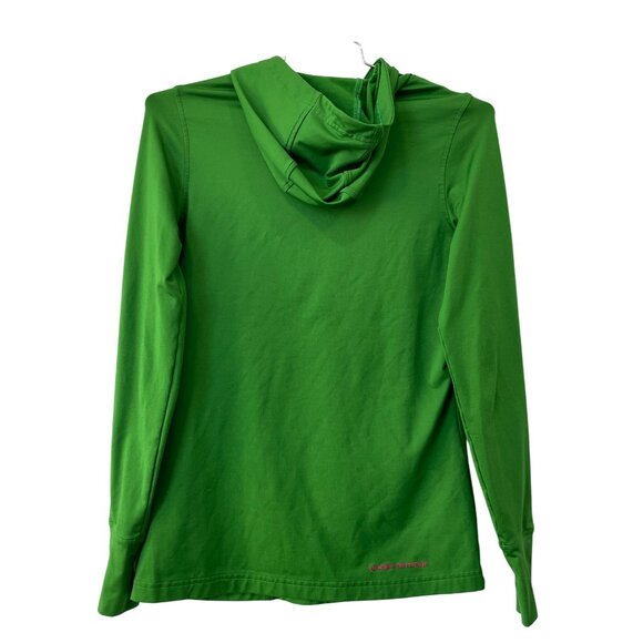 Under Armour Hoodie Size Medium Fitted Long Sleeve Pullover Green Athleisure Gym - Picture 2 of 6